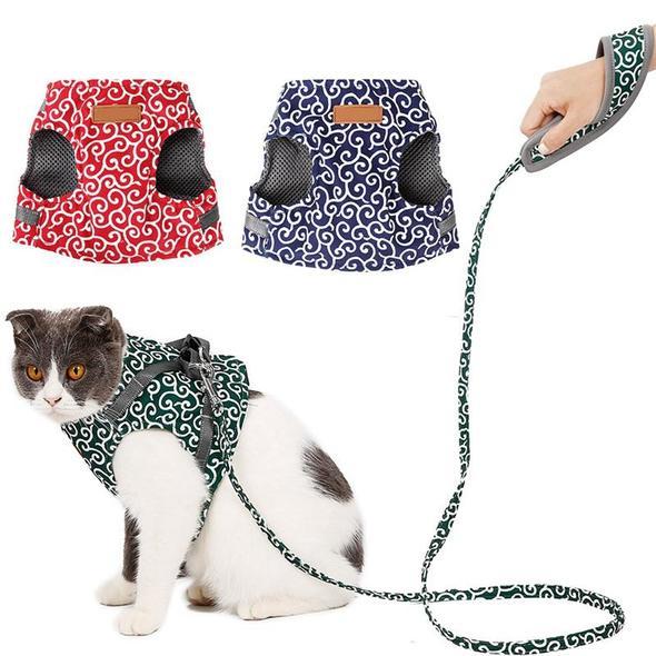 Cat Vest Harness and Leash Set to Outdoor Walking