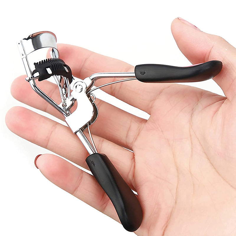 Eyelash curler with brush