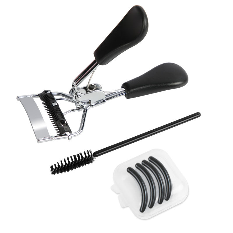 Eyelash curler with brush