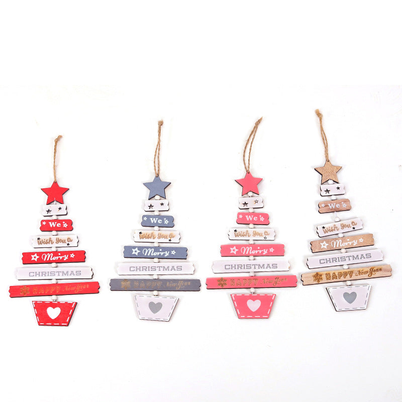 Christmas Tree Wooden Hanging Decoration