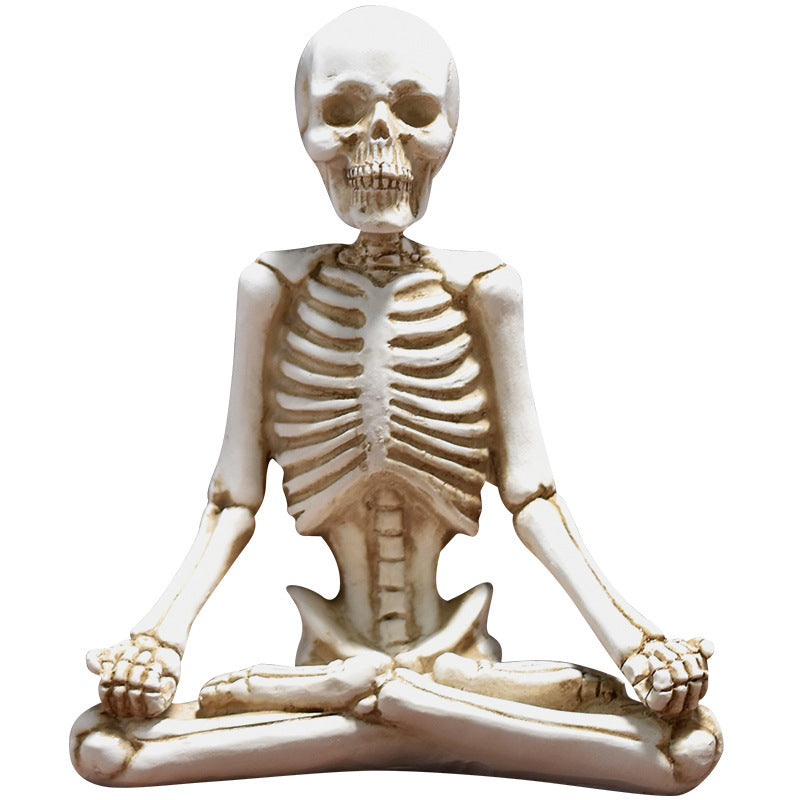 Unique Yoga Skull Statue