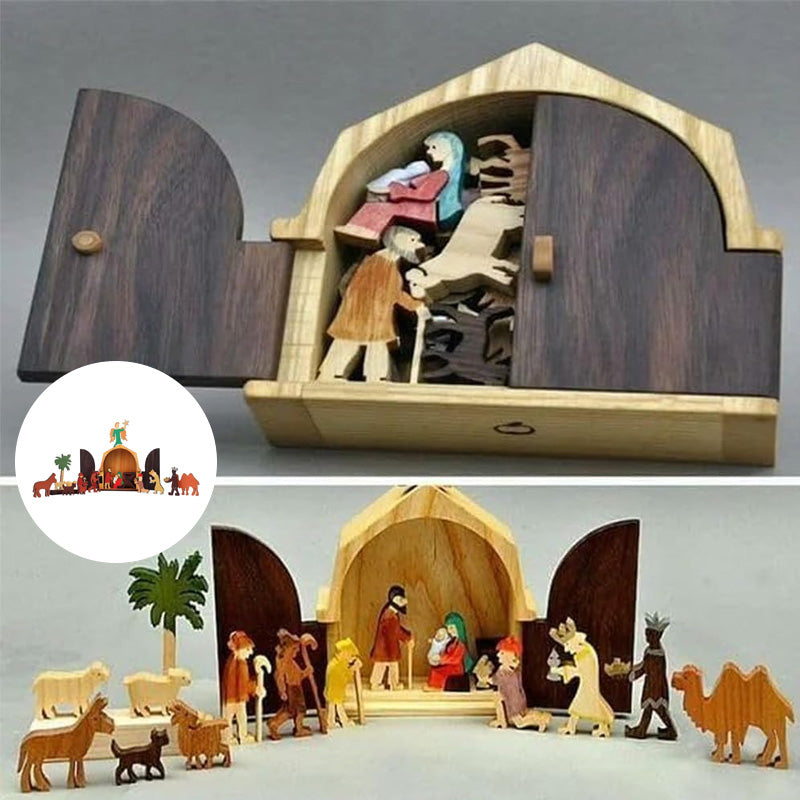 The Christmas Story Unique Nativity Set Wooden Nativity Scene