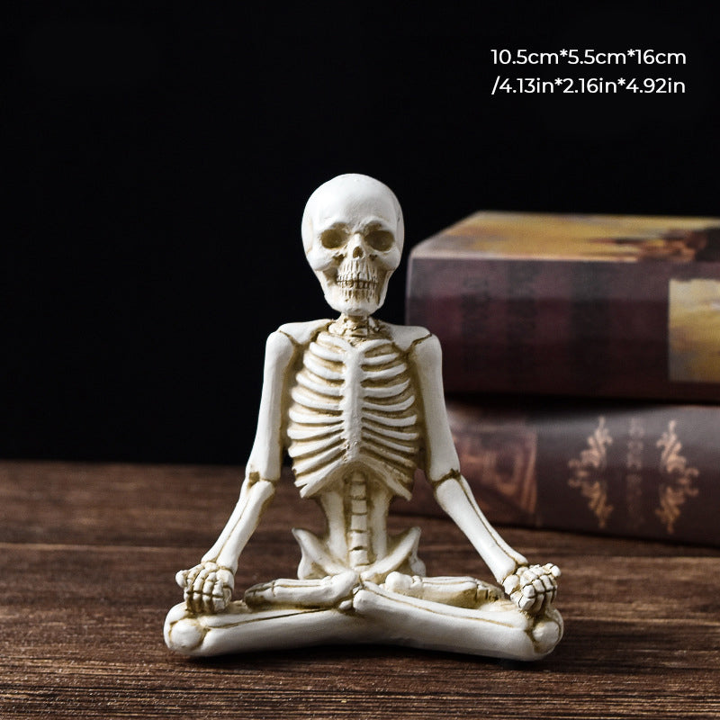 Unique Yoga Skull Statue